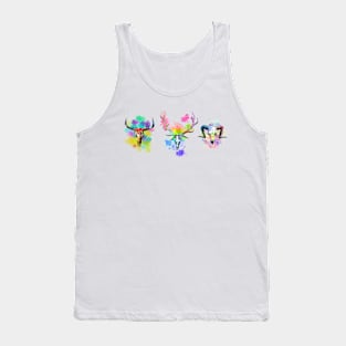 Watercolor Animals Skulls Tank Top